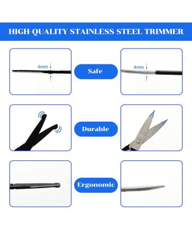 Facial Hair Grooming Scissors for Men & Women - Rounded & Curved Eyebrow Trimming Tool for Nose, Beard, Mustache, Eyelashes & Ear Hair - Buy Online on GoSupps.com