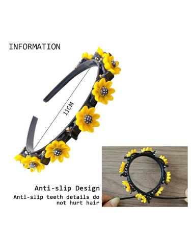 Sweet Princess Hairstyle Hairpin for Girls - Double Layer Headbands with Clips - Twist Plait Fashion Hair Hoops - 4Pcs - Buy Online on GoSupps.com