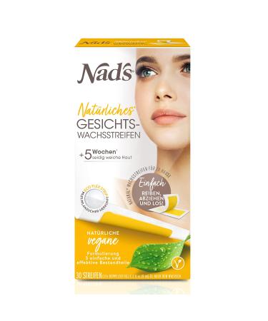 Nad's Cold Wax Strips Face Women - Natural Hair Removal for the Face All Skin Types Women - Buy Online on GoSupps.com