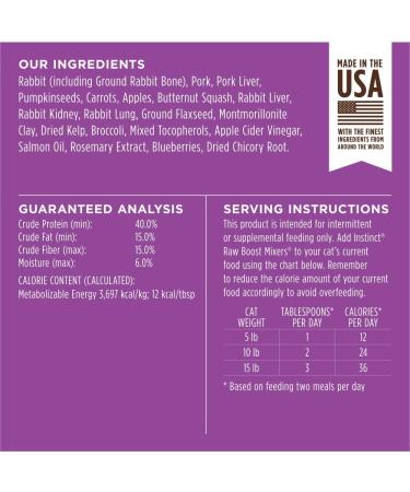 Nature's Variety Instinct Raw Boost Cat Food Rabbit Mixer 6 oz. - Buy Online on GoSupps.com