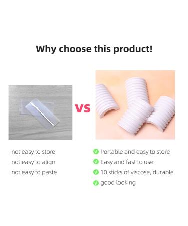 Self Adhesive Eyelashes - 2 Pcs Reusable No Glue False Lashes + 10 Transparent Waterproof Strips for Natural Look - Easy Application w08-T - Buy Online on GoSupps.com