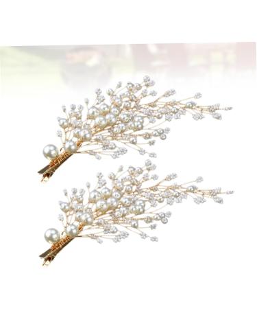 DOITOOL 1 Pair Pearl Hairpins Wedding Headdress Bridal Hair Accessories Hair Clips Wedding Headpiece for Bride Pearl Hair Accessories Flower Hairpins Bride Hairpins Modeling Headgear Beads - Buy Online on GoSupps.com
