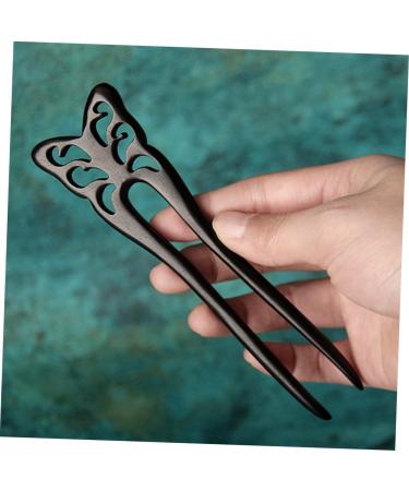 VINTORKY Ebony Hairpin Hair Forks Hair Pins for Thick Hair Chinese Hair Sticks Hair Accessories French Pins Hair Pins for Women Hairpins Hair for Women U Pins Hair Wooden Hair Sticks - Buy Online on GoSupps.com