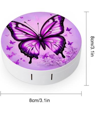 Purple Butterfly Contact Lens Case - Travel-Friendly Lens Care Box - Buy Online on GoSupps.com