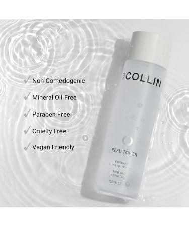 G.M. COLLIN Peel Toner Exfoliant | Daily Leave-On Liquid with AHA BHA PHA | Salicylic Acid Toner for Pores & Smooth Skin | Aloe Vera Soothes & Hydrates - Buy Online on GoSupps.com