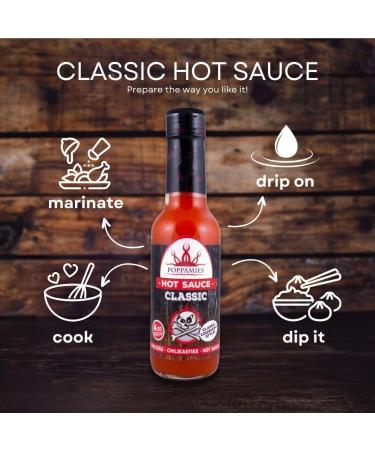 Poppamies Classic Hot Sauce - Gluten-Free Vegan Spicy Chicken Wing Sauce (4/10) - 150 ml - Buy Online on GoSupps.com