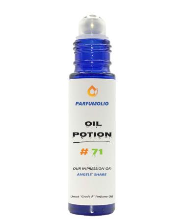Oil Potion # 71 Inspired by Angels' Share Unisex Uncut Grade A Fragrance Body Oil Dupe Concentrated Long Lasting Roll-On 10ml / 0.33 oz