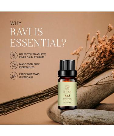 Ravi Essential Oil Blend by Idra Wellness Contains Lavender Rose Ylang Ylang 100% Pure 10ml RAVI 0.33 Fl Oz (Pack of 1) - Buy Online on GoSupps.com