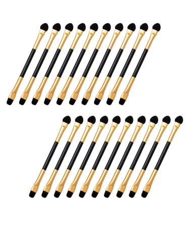 Healvian 20pcs Dual End Eyeshadow Smudge Brush 2 in 1 Eyeshadow Brush Sponge Blending Concealer Brush Soft