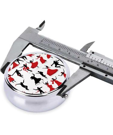 Buy Ballroom Dance Printed Mini Round Pill Box | 3 Compartment Portable Pill Organizer for Travel Home & Office Use - Buy Online on GoSupps.com