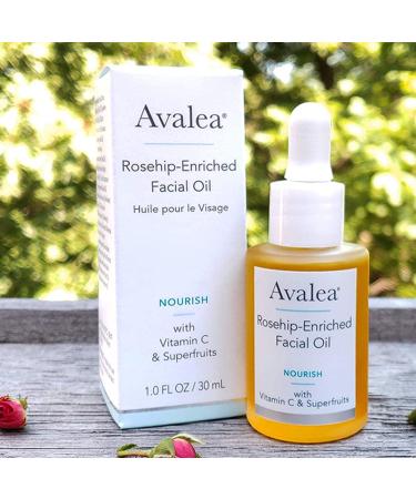 Rosehip Facial Oil with Vitamin C & Squalane | Brighten & Soothe Skin | 1.0 FL OZ - International Shipping Available - Buy Online on GoSupps.com