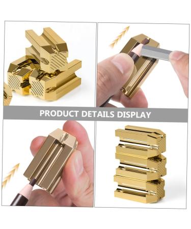 Healeved Eyebrow Pencil Sharpener - Precision Shaper for Makeup - Golden 4x2cm Cosmetic Tool - Buy Online on GoSupps.com