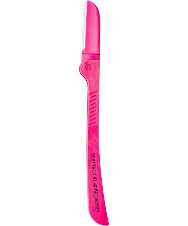 Hollywood Browzer Eyebrow Razor - Facial Hair Remover for Women | Dermaplaning Tool with Protective Pouch | Pink Sapphire - Buy Online on GoSupps.com