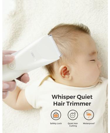 Baistom Baby Hair Clipper - Quiet, Waterproof & Rechargeable Trimmer for Kids - Cream White - Buy Online on GoSupps.com
