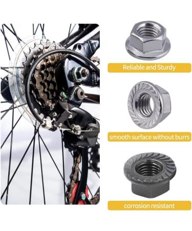 YINARONG VCCGY Bicycle Hub Axle Nut & Safety Washer Kit - Front & Back Wheel Sizes - Buy Online on GoSupps.com