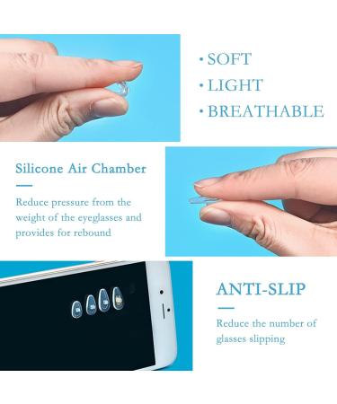25 Pairs Silicone Screw-in Nose Pads for Eye Glasses Repair Kit | Includes Screws, Screwdriver, Tweezers, Cleaning Cloth - Buy Online on GoSupps.com
