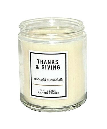 White Barn Thanks & Giving Single Wick Candle 7 Ounce