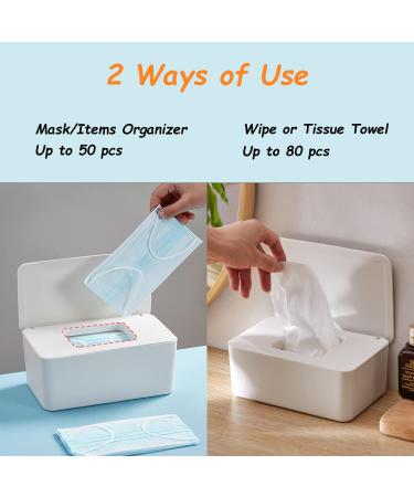 Seposeve Wipes Dispenser - Refillable Wipe Holder for Baby & Adult | Keeps Wipes Fresh | Easy Open/Close Pouch Case | White - Buy Online on GoSupps.com