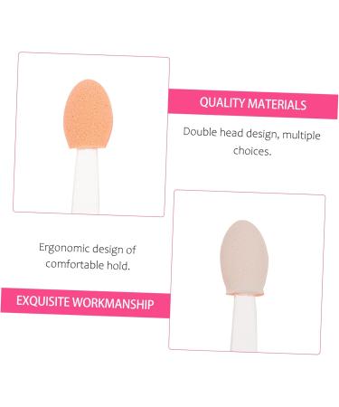 CANIGHT 100pcs Double Ended Eyeshadow Brush Sponge Brush Latex Sponge Cosmetic Applicator Cosmetic Tool Double-sides Eye Brush Makeup Tool Eyeshadow Stick Dual-side 6.5x1.3cm White - Buy Online on GoSupps.com