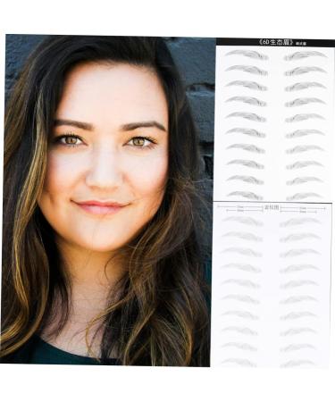 Gogogmee 2 Pairs 4d Imitation Eyebrow Makeup Brow Sticker Simulation Eyebrow Disposable 3d Makeup Tools - Buy Online on GoSupps.com