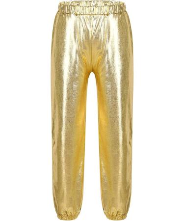 Yeeye Kids Shiny Metallic Dance Harem Pants - Gold, 8 Years - Buy Online on GoSupps.com