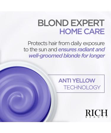 Rich Beauty Platinum Color Depositing Purple Mask - Neutralize Yellow Tones, Tones Blonde & Platinum Hair - For Color Treated Hair - Buy Online on GoSupps.com