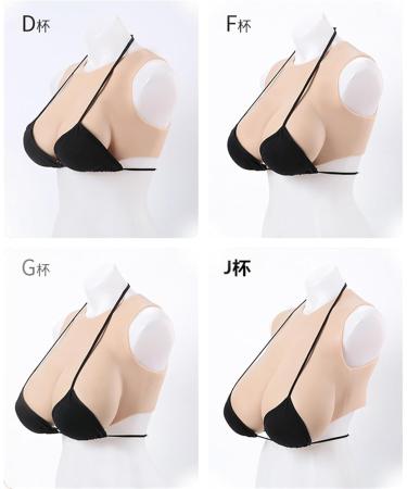 Knobco Realistic Silicone Breast Form Enhancers for Mastectomy | Fake Breasts for Cosplay Weddings & Halloween - J Size Yellow Skin - Buy Online on GoSupps.com
