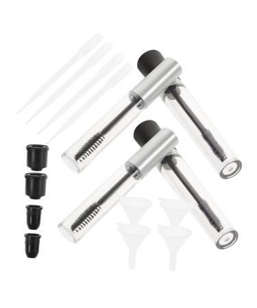 DRESSOOS 2pcs Eyelash Tube Clear Lipstick Tube Empty Eyeliner Vials Empty Mascara Tube Clear Mascara Tubes