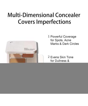 3-Color Cream Concealer Palette - Brightening and Sculpting Concealer Palette | Long-Lasting Blemish-Proof Redness-Proof Makeup for Skin - Buy Online on GoSupps.com