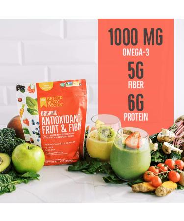 BetterBody Foods Organic Antioxidant Fruit & Fiber Superfood Blend - 12.7 oz Powder - Buy Online on GoSupps.com