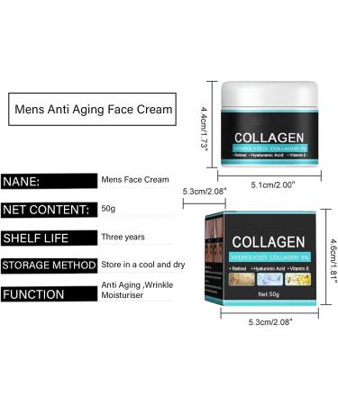 Men's Anti-Ageing Face Cream with Collagen - Skin Firming Cream for Body and Face - Reduces Fine Lines - Moisturiser for Men - Buy Online on GoSupps.com