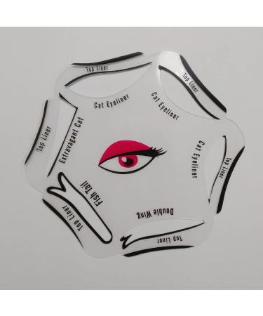 6 in 1 Eyeliner Stencils for Perfect Winged Eye Makeup - Cat Eyeliner & Eyeshadow Stencils Included - Buy Online on GoSupps.com