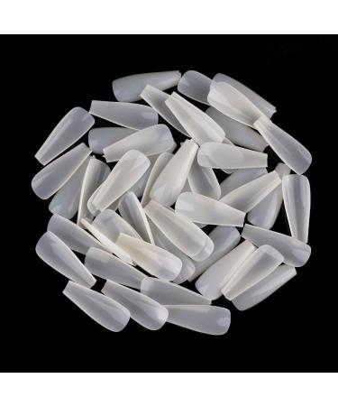 600 Pieces COFFIN Extra Long Tapered NATURAL Full Cover False Nails Glue On Tips - Professional Salon & Home Use. - Buy Online on GoSupps.com