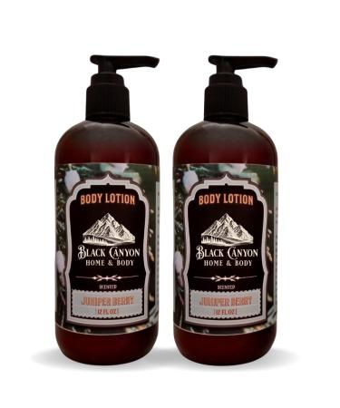 Black Canyon Juniper Berry Scented Body Lotion with Lanolin and Jojoba Oil 12 Oz (2 Pack)