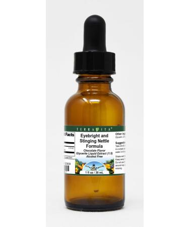 Terravita Eyebright & Stinging Nettle Glycerite Liquid Extract - Chocolate Flavor (1 oz) - Organic Herbal Supplement for Eye Health & Allergies - Buy Online on GoSupps.com