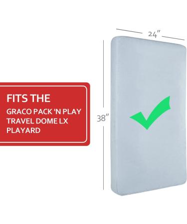 Pack N Play Mattress Pad | Waterproof & Soft Quilted Cover for Graco Pack 'n Play Travel Dome LX | Fitted Sheets Protector in 4 Sizes - Buy Online on GoSupps.com