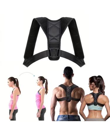 Back Straightener Back Brace Posture Corrector for Women & Men Women Men Braces Spine&Back&Shoulder&Neck Pain Relief Straightener Breathable & Adjustable(Black/One Size)
