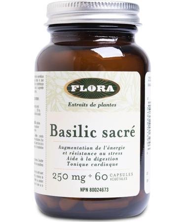 Flora Health Holy Basil 250 mg - Referred to as Nature s Elixir of Life Holy Basil also Known as Tulsi is the Most Sacred Herb in Indian Culture - 60 Vegetarian Capsules Glass Bottle - Buy Online on GoSupps.com