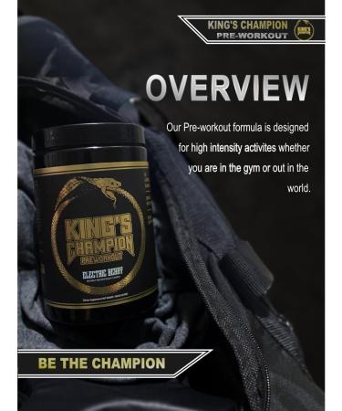 King's Champion Preworkout - Electric Berry Flavor | Boost Energy & Performance - Free International Shipping - Buy Online on GoSupps.com
