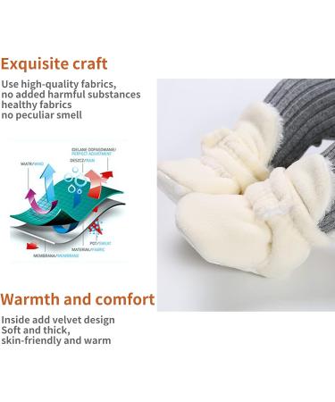 EDOTON Unisex Newborn Winter Boots - Non-Slip Sole, Adjustable Bootie Sock 6-12 Months, White - Buy Online on GoSupps.com
