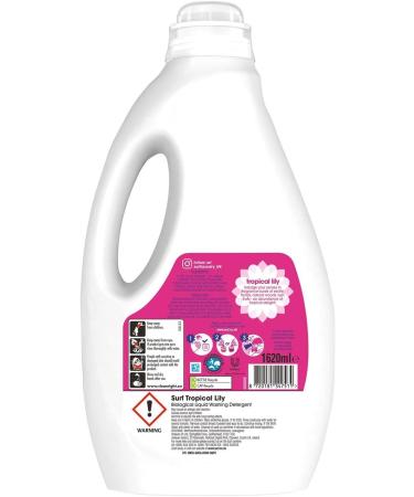 Surf Concentrated Liquid Detergent Long Lasting Fragrance and Made with Natural Essential Oil Tropical Lily or Coconut Bliss Family Pack 1.62 Litre 60 Washes (Tropical Lily Buy 2) - Buy Online on GoSupps.com