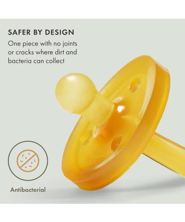 Natursutten 12 Months+ Natural Rubber Pacifier - Eco-Friendly BPA-Free Round Design - Made in Italy - 2 Pack - Buy Online on GoSupps.com