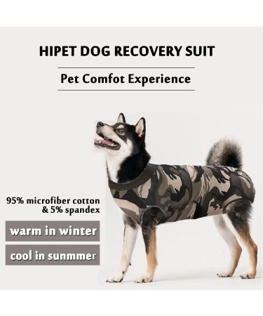 Buy Hipet Recovery Suit for Dogs & Cats - Post-Op Wound Protection Prevent Licking Size L Camouflage - Buy Online on GoSupps.com