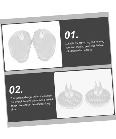 FOMIYES Gel Toe Pad Inserts - 4 Pairs of Metatarsal Cushions for Thong Sandals | Forefoot Comfort & Clear Cushioning - Buy Online on GoSupps.com