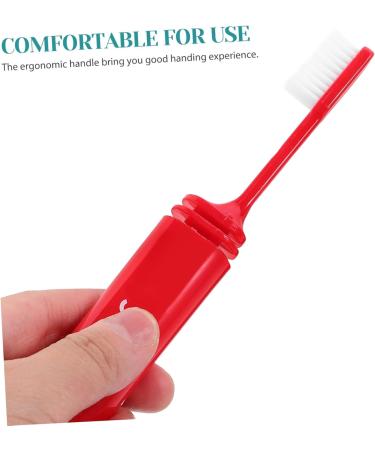 Ultechnovo 2 STK Collaps Camping Toothbrush - Compact Travel Toothbrush for Kids & Adults | Outdoor Pocket Toothbrush with Fiber Bristles & Detergent    - Buy Online on GoSupps.com
