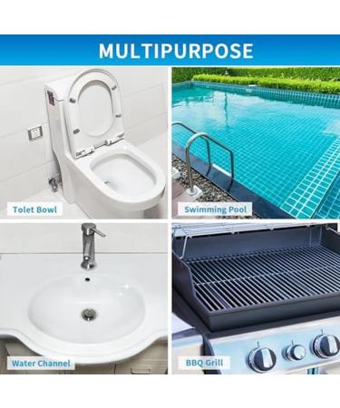 Kecung Pumice Stone for Toilet Bowl Cleaning Scouring Stick with Handle Rust.Remover for Tile Bath-Tub Powerfully Away Limescale Stain Hard Water Ring Calcium Buildup White - Buy Online on GoSupps.com