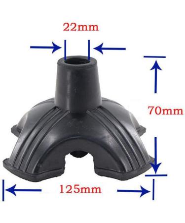 ytrew Four-Legged Support Rubber Walking Stick Ferrule Self Standing Anti Slip Replacement Tip Heavy Duty Cane Crutch Pad - 19 mm / 22 mm - Buy Online on GoSupps.com