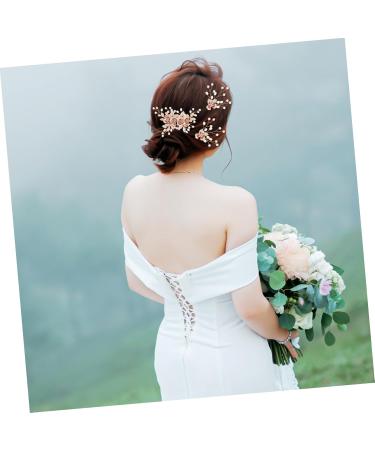 Beavorty 1 Set Leaf Pearl Hairpin Hair Accessories for Women Wedding Hairpin Fork Hairstyles Rhinestones Hair Comb Hair Combs for Women Decorative Hair Comb Clip Hairpins Accessory Metal - Buy Online on GoSupps.com