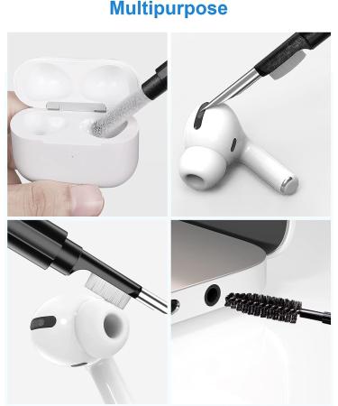 8 in 1 Supfine Airpods Pro Cleaning Kit - Multi-Function Cleaner for Earbuds, iPhone, iPad, Laptop - Black - Buy Online on GoSupps.com