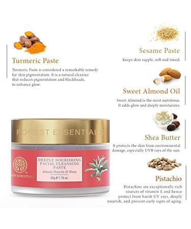 Buy Forest Essentials Deeply Nourishing Facial Cleansing Paste 50g - Premium Natural Skincare for Radiant Skin | International Shipping Available - Buy Online on GoSupps.com